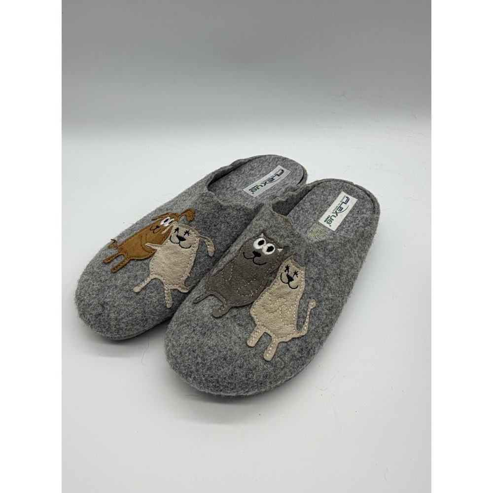 Flexus By Spring Step PetLove wool slipper Dog+Cats Gray EUR 41 W 9.5-10 US